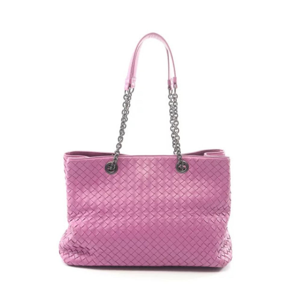 Bottega Veneta Intrecciato Tote Bag Leather Pink